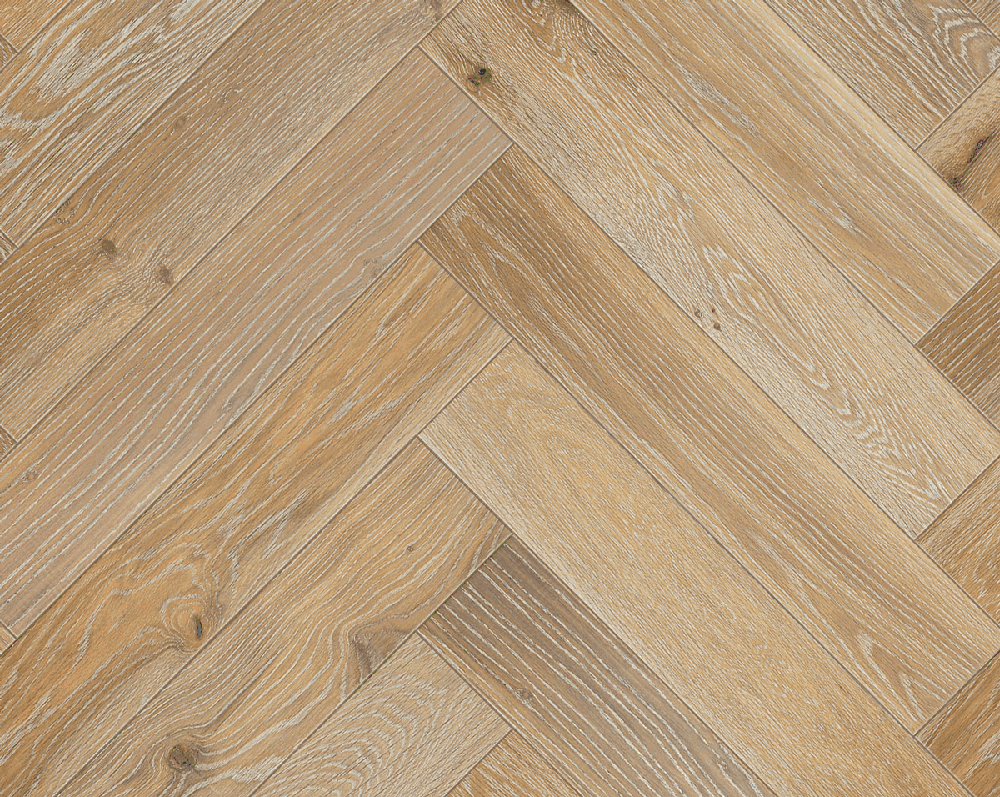 14mm TG Herringbone Whitewashed Oak